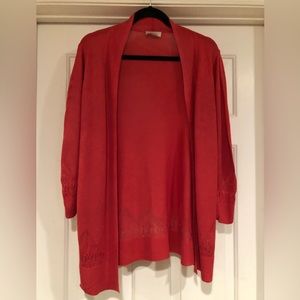 LOFT size M burnt orange open cardigan